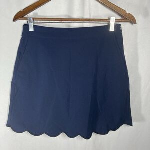 WALTER HAGEN blue scalloped hem built in shorts scooter mini skirt 2